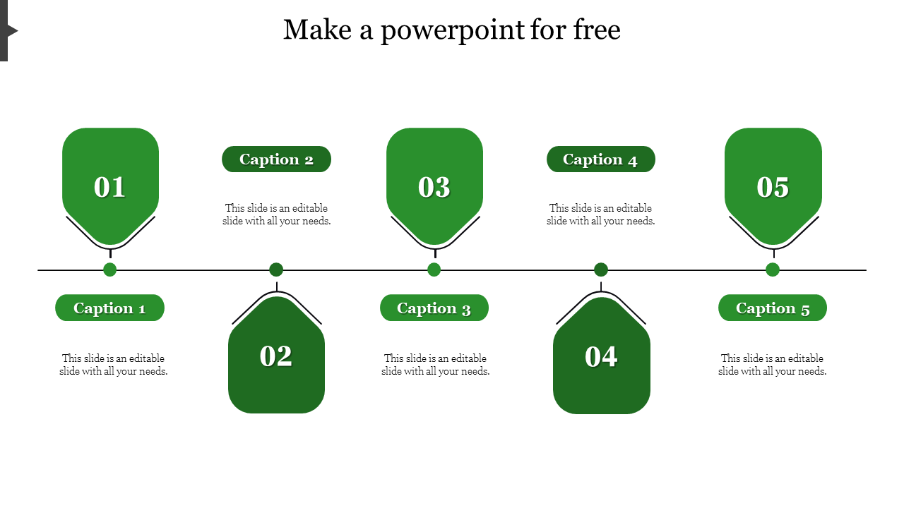Free - Make A PowerPoint For Free Download-Five Node